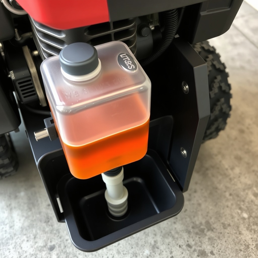A clean photorealistic photo of a timberwolf tw-pro splitter’s hydraulic reservoir with th
