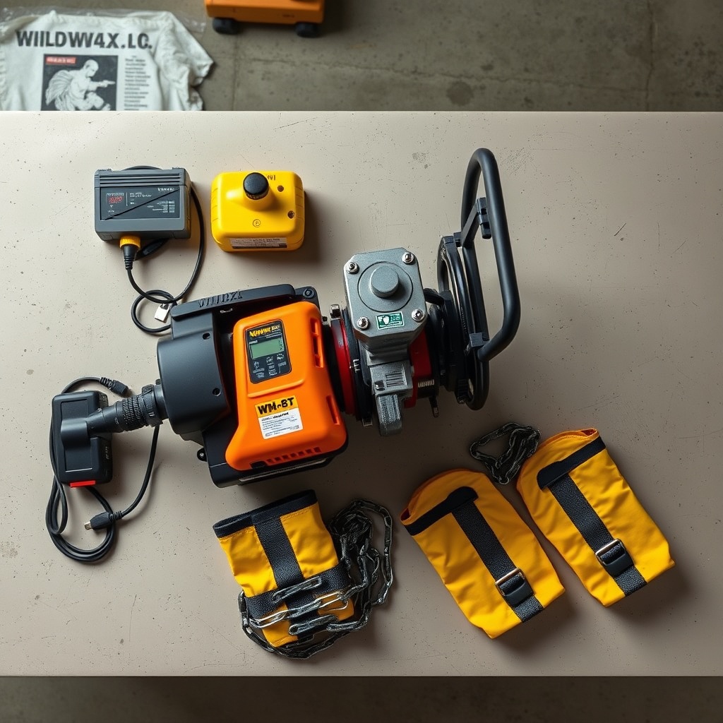 A clean overhead shot of a workbench with a new WoodMaxx WM-8T
